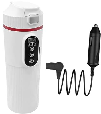 Guangcailun Bouilloire électrique 500 ml en acier inoxydable 304, idéale pour les voitures, SUV et camions. Fabriquée en acier inoxydable 304, Pour elle est dotée d'un couvercle hermétique et