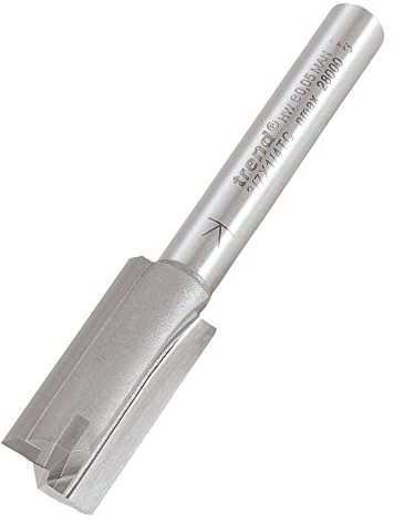 Trend Professional Straight Two Flute Router Cutter, 1/4 Inch Shank, 11mm Cut Diameter, Tungsten Carbide Tipped, 3/7X1/4TC