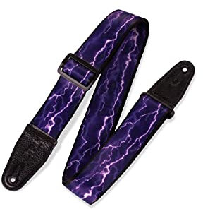 Levy's 2-inch Polyester Guitar Strap - Lightning