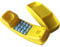 Telefon Spieltelefon Kindertelefon Telefonattrappe, gelb, 21 x 7 x 10cm, für Spielturm Spielhaus