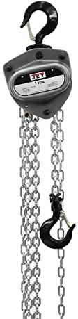 JET 1-Ton Hand Chain Hoist, 30' Lift, Overload Protection (L-100-100WO-30)