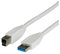 Nilox Link LP21965 Cavo USB 3.0, Connettori A-B, 9 Poli, 0.80 m, Bianco