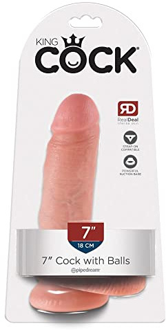 King Cock 17.8 cm Flesh Dildo with Balls