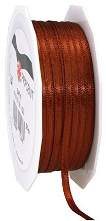 Präsent C.E. Pattberg Satin Zimt, 50 m Satinband zum Einpacken von Geschenken, 3 mm Breite, Geschenkband zum Dekorieren & Basteln, Dekoband, Anlass