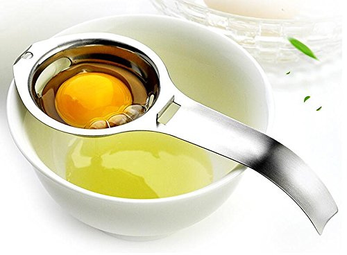 Eidyer Egg Separator Egg White Yolk Filter Separator, 304 Stainless Steel Egg Sieve Kitchen Gadget Cooking