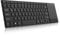 Rii K22 dünne kabellose Funk Tastatur mit integriertem Touchpad + Maustasten im Metall Gehäuse - flaches Tasten Design - schwarz - deutsches QWERTZ Layout