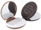 Miroir de poche compact pliable en forme de cookie