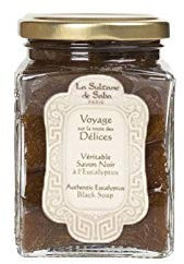 La Sultane de Saba - Savon noir à l'eucalyptus, 100gr - Voyage sur la route des Délice
