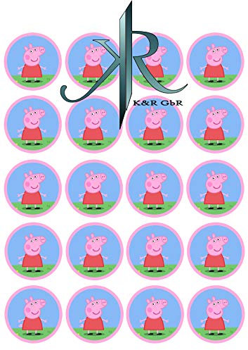 Peppa Pig 20st Muffinaufleger, Tortenaufleger,Geburtstag,