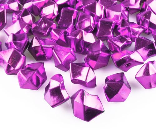 Goodymax® Kristall-EIS 25 mm Lila-Metallic 50 Stück - EIS Deko Streudeko Diamanten Tischdeko