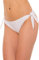 Aquarti Bikinihose Damen mit seitlicher Schnürung – Hüftslip Bikinihosen für Damen in Unifarben, Farbe: Weiß, Größe: 36