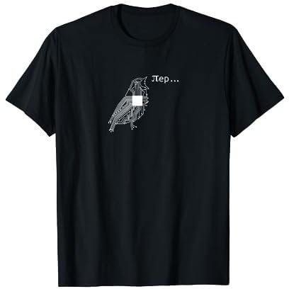 Hardware Computer Informatik CPU Mathematik Motive Pi Vogel Mathematiker Witz Piep CPU Platine Informatik T-Shirt Schwarz S Kurzarm Klassisch Geeky Classic Short Sleeve Crew Neck T-Shirt Männer