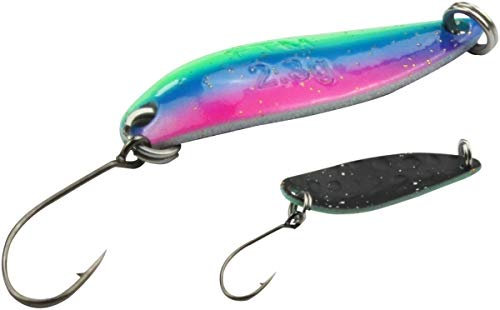 FTM Spoon Crator 2,3g - Forellenblinker, Farbe:blau-Chartreuse/schwarz