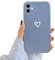 Newseego Compatible for iPhone 11 Case(6.1''), Fashion Cute Love-Heart Shape Simple Pattern iPhone 11 Silicone Case Shockproof Slim Light-wight Soft TPU Back Cover Protective Case for iPhone 11- Grey