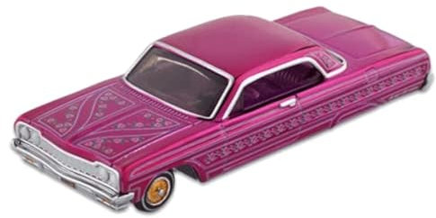 Hot Wheels '64 Impala Special Edition - Spectraflame Magenta, Rose Deco, Einstellbare Federung, Maßstab 1:64, Erwachsene Sammlerstück, Jungen & Herren, Die-Cast Auto Spielzeug