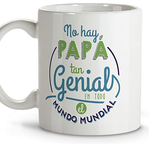 LolaPix Tazas para Papá. Taza Te Quiero Papá. Tazas Desayuno Originales. Taza Cerámica 330 ml. Regalos con Frases. Día del Padre