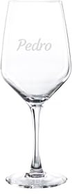 PROMO SHOP - Copas de Vino Personalizadas con Nombre, Grabado a Láser, Copa de Cristal Grabada, Regalo para Parejas, Bodas, Bautizos, Comuniones, San Valentín (Solo Texto, 1 Copa)