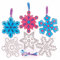 Baker Ross FC275 Schneeflocke Sonnenfänger Bastelset - 10er Pack, Buntglaseffekt für Kinder zum Bemalen, Basteln und Aufhängen, Weihnachtsbastel Ideen, Weihnachtsdeko zum Basteln