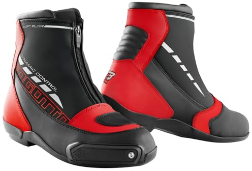 Bogotto Lap Motorradschuhe, schwarz/rot, 38
