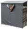 SCHMIDT security tools Schutzhülle 130x70x185cm Kaminholzregal Brennholzregal Abdeckplane Polyester Wetterschutz Front Rückwand