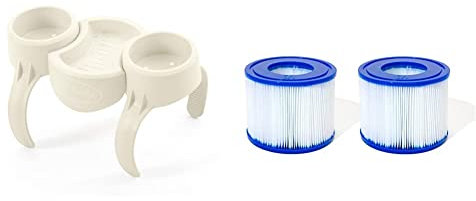 Bestway Porte GOBELET pour Spa & Lot de 2 filtres à Cartouche Type 4 - pour Spa - 60311