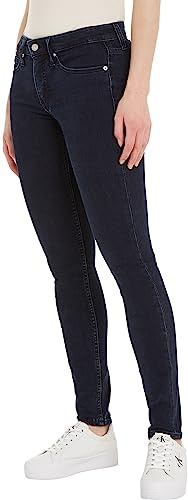Calvin Klein Jeans Damen Jeans Mid Rise Skinny Fit, Blau (Denim Dark), 25W / 32L