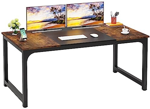 LITTLE TREE 70.8 Inch Large Executive Office Desk, Simple Computer Workstation with 31.5 inch Wide Desktop for Home Office