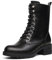 DREAM PAIRS Stivali da Stringati a metà Polpaccio da Donna Scarpe Autunno Inverno Comodi Stivali da Combattimento alla Moda con Cerniera da Donna,Size 41,Nero,DMB214-E