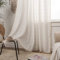 SASIGAYA Gardinen Durchscheinend Bestickte Kariert Vintage Vorhänge Weiß Gardinenschals mit Quasten Baumwolle Leine Verdunkelung für Schlafzimmer Wohnzimmer Kinderzimmer B140×H220 cm 2 Stück