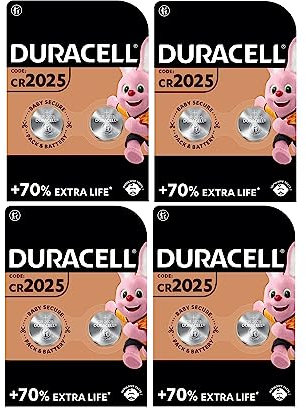 8X Duracell CR 2025 (4 Blister Da 2 Batterie) 8 pile (CR 2025)