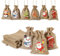 EDWINENE 24 Weihnachten Jutesäcke mit Kordelzug kleine hessische Geschenktüten für Weihnachten Party Favors