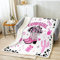 Rosa Cowgirl-Bettüberwurf, Milchkuh-Druck, Cowboyhut, Stiefel, Kaktus, Überwurf, Decke für Kinder, Jungen, Geschenk, Sterne, Hufeisen, Westernrodeo, leichte Sherpa-Decke für Sofa, Babygröße (76,2 x