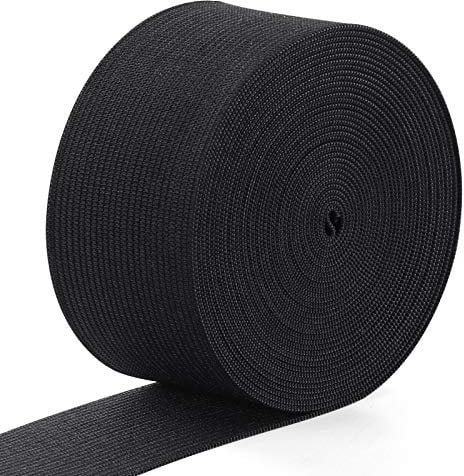 Sbivih Gummiband Elastisch Band Gummizug 25mm 30mm 40mm 50mm Breit DIY Handwerk Nähzubehör (5mx40mm, Schwarz)