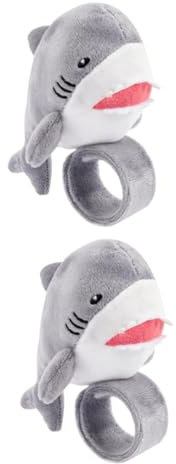 ibasenice 2St Plüschring kinderspielzeug uhrenarmbänder Schnapparmband Lustiges Armband für Kinder greyb kuscheltier Delfin Puppe Haustier Knopf Baby Schnappschuss PP Baumwolle