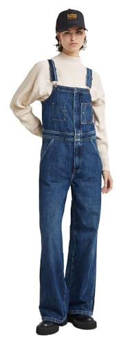 G-STAR Damen Straight Leg Zip Latzhose Jumpsuit
