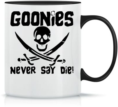 Goonies Never Say Die Tasse à Thé à Café En Céramique Classique Blanc Noir Rose Magie 330ml