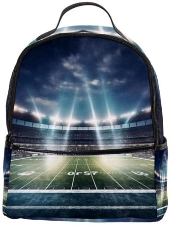 VTGHDEEQ Reiserucksack für Damen,Rucksack für Herren,Fußballstadion des amerikanischen Fußballs,Rucksack