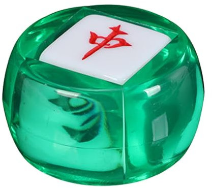 Luwecf Exotische Mahjong Würfel, Vielfältige Spielsteine für Feierlichkeiten, Klares Grün