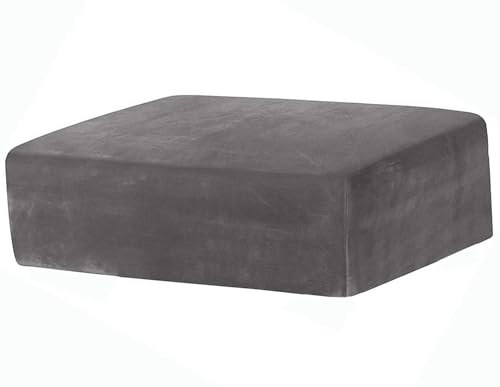 ILiemao Ottomane Schonbezug, Rechteckig Hocker Bezug Stretch, Hockerbezug, Hocker Husse für Fußhocker, Hocker Protector Waschbar Überzug Hockerabdeckung(V-05,75-85x60-70cm)