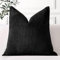 Artscope Ein Kissenbezug Kordsamt Zierkissenbezug Dekokissen Sofakissen 60x60 cm Cord Kissenhülle Couchkissen Dekorative Weiche Kissen für Sofa Wohnzimmer Zuhause Schlafzimmer Schwarz