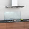 BIJON Spritzschutz Küche Küchenrückwand Glas, Herd Platte Wand, Küchenwand - Glasrückwand Mit 0mm Wandabstand, Klarglas 40 x 90 cm, Inkl. Montageset