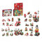 Adventskalender 2024 Weihnachten Bausteine Set, 16 In 1 Countdown Klemmbausteine Bausatz Modell für Kinder Jugendliche, Nussknacker Weihnachtsmann Rentier Schneemann Strumpf Spielzeug Geschenk