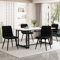 Ymkua Esstisch mit 4 Stühlen Set, 140x80x74 cm Rechteckiger Esstisch, Esszimmergruppe, Moderne Küche Esstisch Set, Esszimmerstuhl Küchenstuhl Set, Küchentisch Set für Wohnzimmer und Küche (Schwarz)