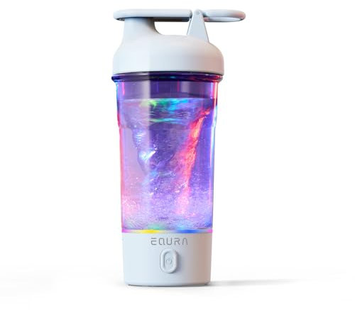 Elektrische Shaker-Flasche, 750 ml Mixer-Flaschen für Proteinmischungen, tragbar, wiederaufladbar, mit Puls-Protein-Shake-Flasche, BPA-frei, bunte helle Basis (Rosa)