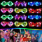 Bacxzomx 12 Pezzi LED Occhiali, Occhiali Luminosi per Feste, Occhiali Led Party Neon Rave Occhiali Fluo Party, Gadget Festa per Compleanno Matrimonio Natale Halloween