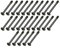Kissmii 25Pcs 6-32x30mm Lengthened Roundhead Mount Screw Cooler Radiator Water Screw for PC Case Video Card