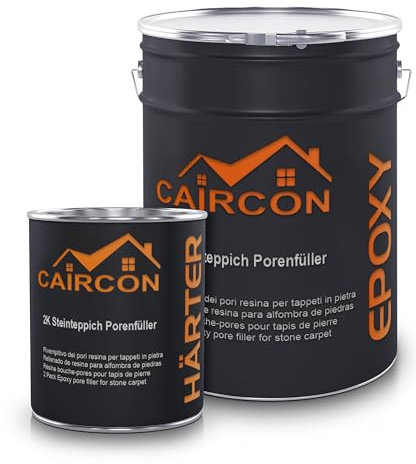 2K Steinteppich Porenfüller Epoxidharz Versiegelung für Innen und Außen Farblos Farblos - 9kg