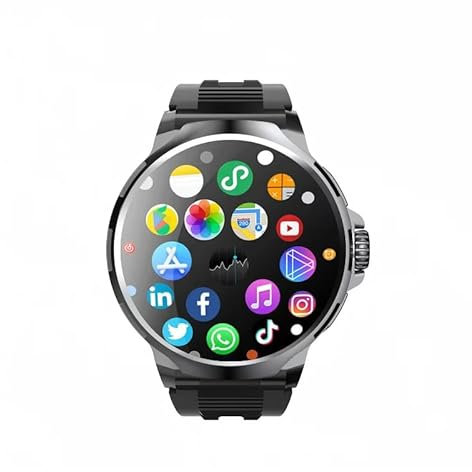 JINSHANGZI GT100 4G Smart Watch 1.85 inch Screen 180° Telescopic Rotating HD camera WIFI GPS Tracking 4G Full Nework Android 9.0 Smartwatch (Black,4GB 64GB)