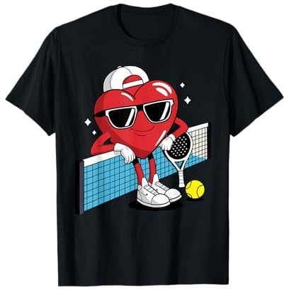 I love Padel Lustiges Padel Herz für Padel Spieler T-Shirt