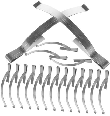 HOMOCONO 50stücke Fliegengitter-eckklammern Aus Edelstahl Für Flachfenster Mit Zugfedern Befestigungselemente Für Schiebefenster Und Glasrahmen Rahmenspannfederklammern